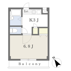 1K 間取り図