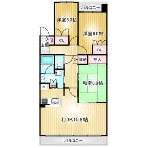 3LDK 間取り図