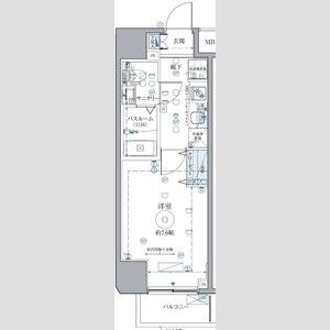 1K 間取り図
