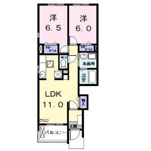 2LDK 間取り図