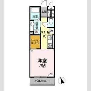1K 間取り図