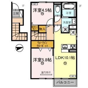2LDK 間取り図