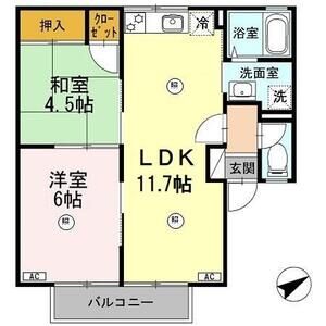 2LDK 間取り図