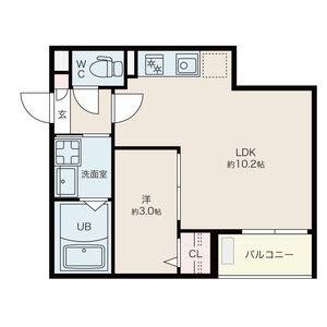 1LDK 間取り図