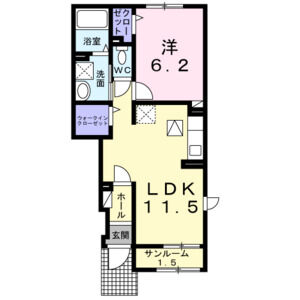 1LDK 間取り図