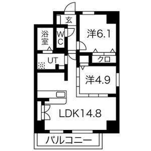 2LDK 間取り図