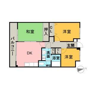 3DK 間取り図