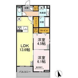 2LDK 間取り図