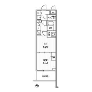 1DK 間取り図