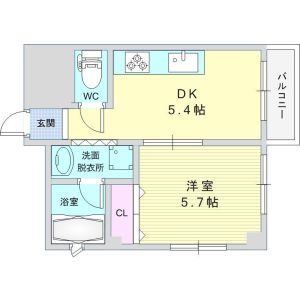 2LDK 間取り図