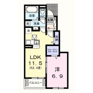 1LDK 間取り図