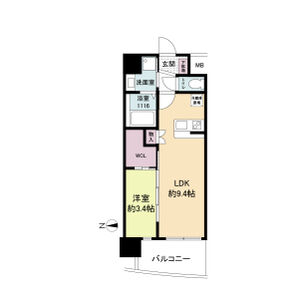 1LDK 間取り図