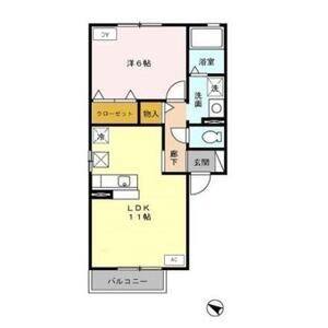 1LDK 間取り図