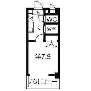 1K 間取り図