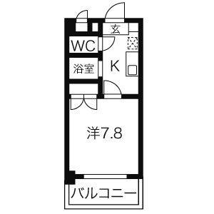 1K 間取り図