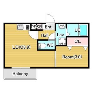 1LDK 間取り図