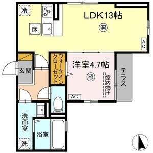 1LDK 間取り図