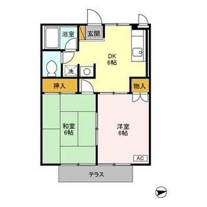 2DK 間取り図