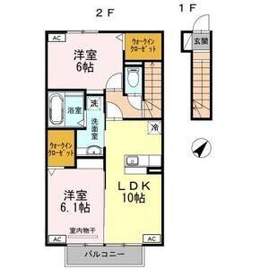2LDK 間取り図