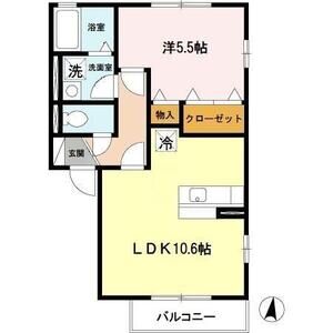1LDK 間取り図