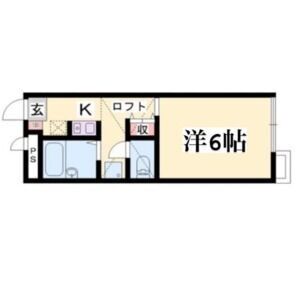 1K 間取り図