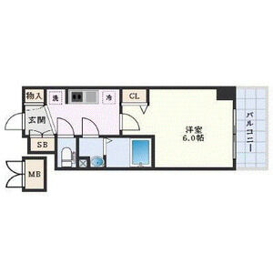 1K 間取り図