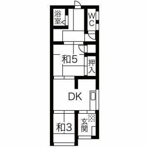 2DK 間取り図