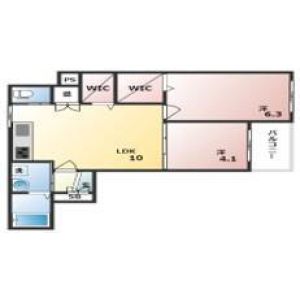 2LDK 間取り図