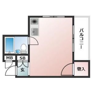 ワンルーム 間取り図