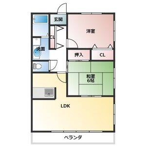 2LDK 間取り図