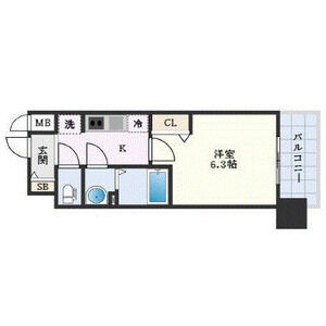 1K 間取り図