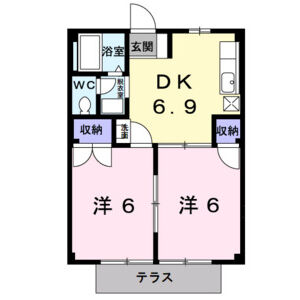 2DK 間取り図