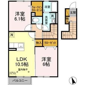 2LDK 間取り図