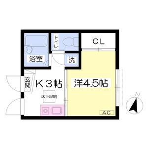 1K 間取り図