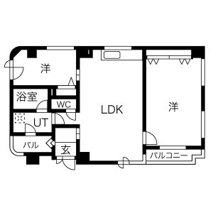 2LDK 間取り図
