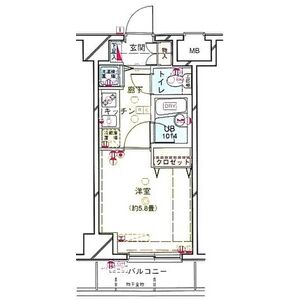 1K 間取り図