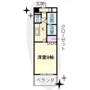 1K 間取り図