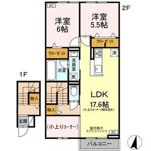 2LDK 間取り図