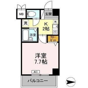 1K 間取り図
