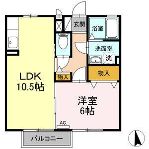 1LDK 間取り図