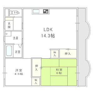 2LDK 間取り図