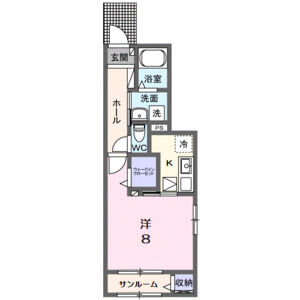 1K 間取り図