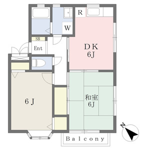 2DK 間取り図