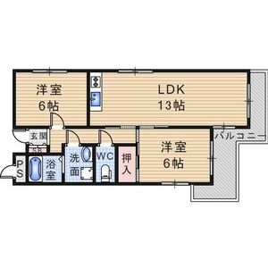 2LDK 間取り図