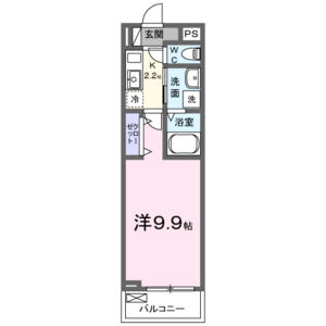 1K 間取り図