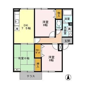 3DK 間取り図