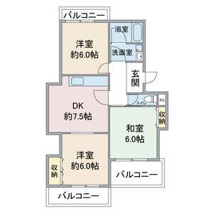 3DK 間取り図