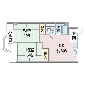 2DK 間取り図