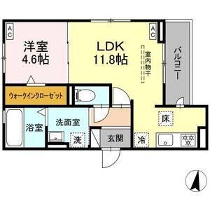 1LDK 間取り図