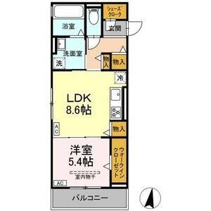1LDK 間取り図